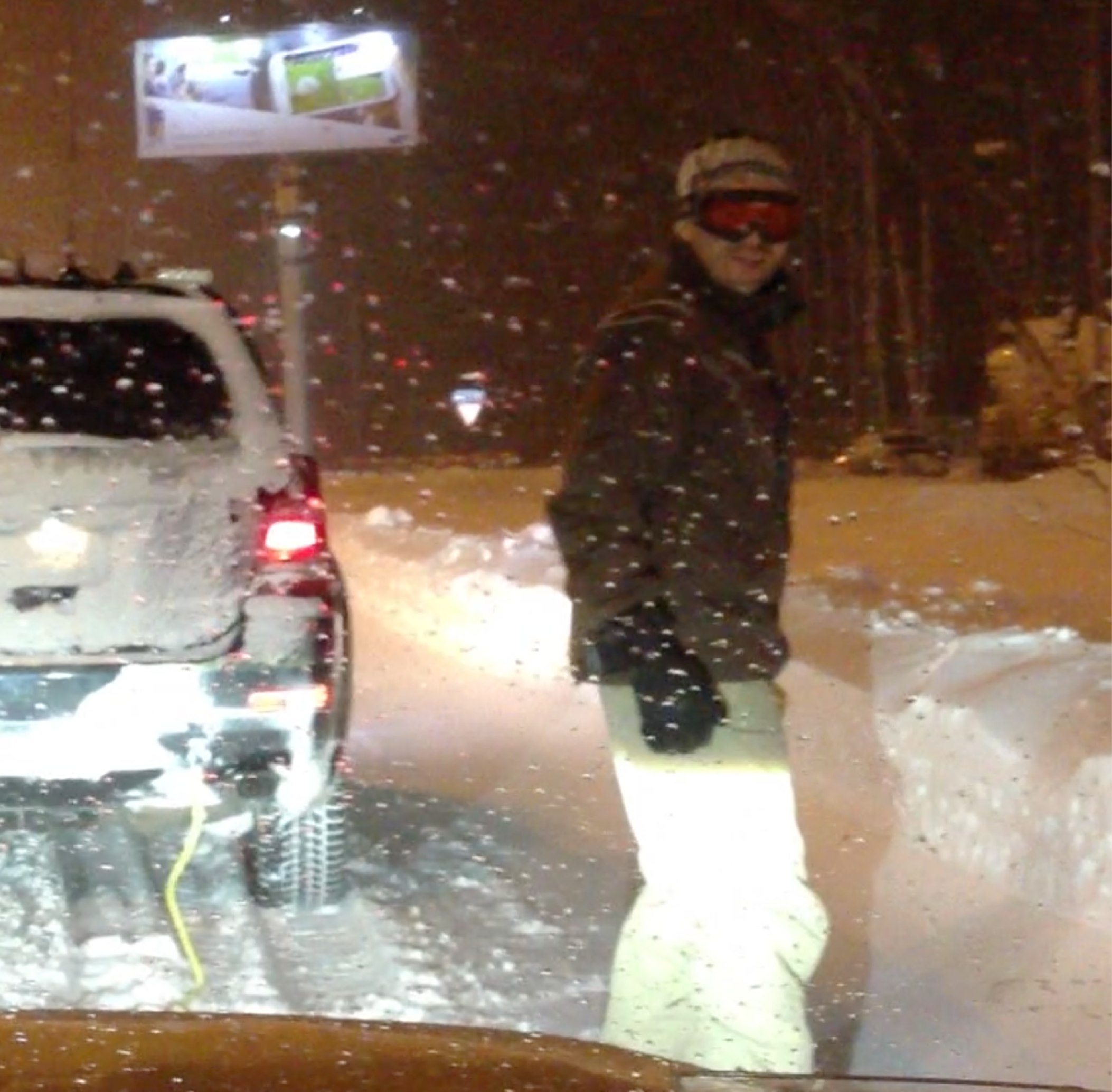 Featured Post Image - Snowboarding on the Highway at 84 km/h in Kiev, Ukraine